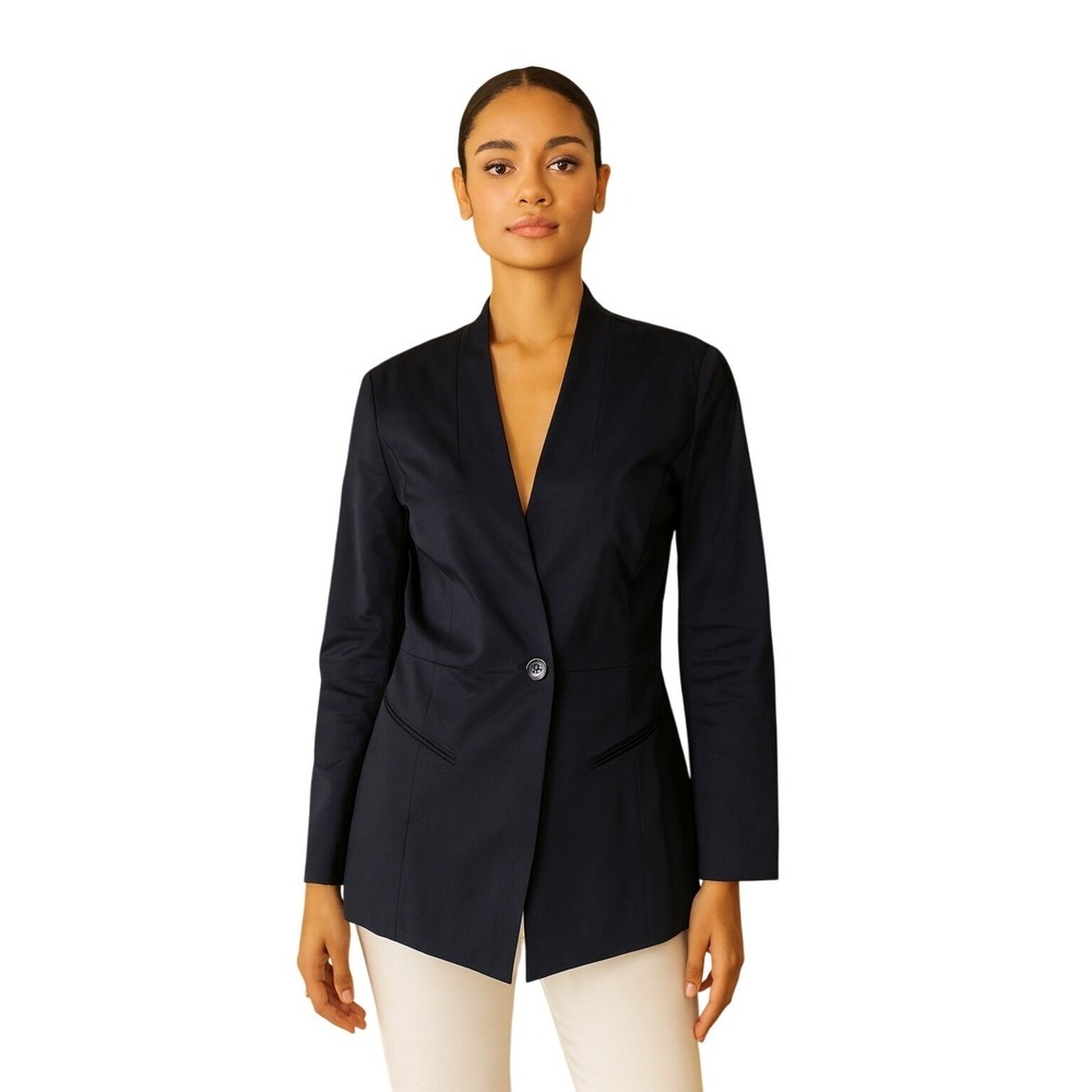 Doncaster Navy Blue Blazer Women's Button‎ Front Deadstock